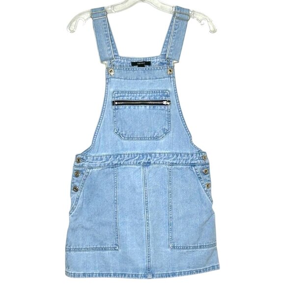 Forever 21 Size Small Denim Overall Mini Dress - Picture 1 of 12
